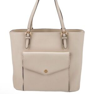 Michael Kors Cream Leather Tote Bag